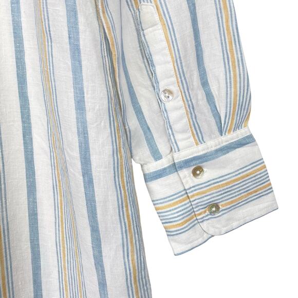 FAHERTY Beach Days Tunic Dress in Luciano Stripe 100% Linen Womens S Beach Boho - Picture 5 of 10